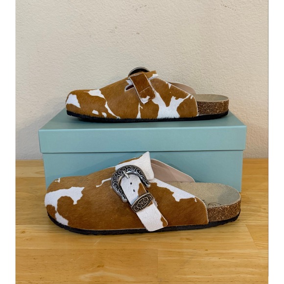 Brother Vellies Shoes - New Brother Vellies Greg shoe in brown cow hide Animal Print Clog Sz 39